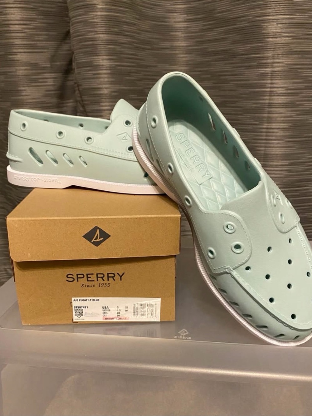 Sperry Women’s Mint Green Slip-On Water-Friendly Moccasins
